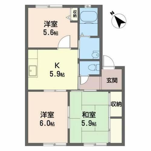 カサベラ東羽衣0107の間取り