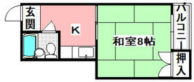 コーポ大垣 206 ｜ 大阪府茨木市中総持寺町（賃貸アパート1K・2階・24.30㎡） その2