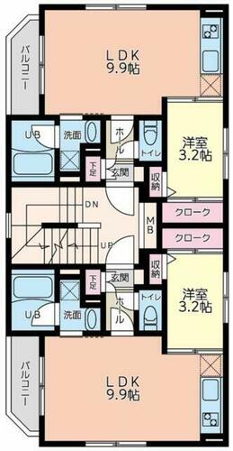 同じ建物の物件間取り写真 - ID:214055853990