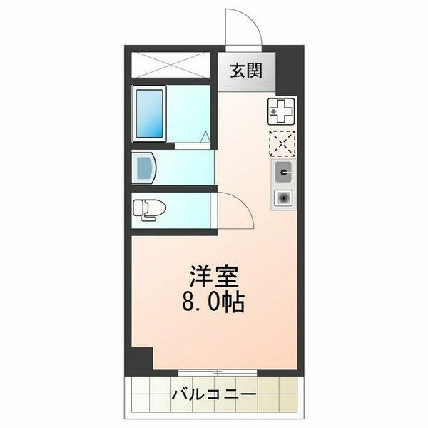 墨江７２８ハイツ｜大阪府大阪市住吉区墨江１丁目(賃貸マンション1R・2階・21.00㎡)の写真 その2