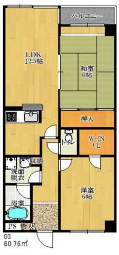 ナカタビルⅣ番館0303の間取り