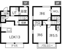 愛知県日進市赤池４丁目（賃貸テラスハウス3LDK・--・78.93㎡） その2