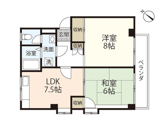 ネオ高須｜広島県広島市西区高須３丁目(賃貸マンション2DK・2階・48.90㎡)の写真 その2