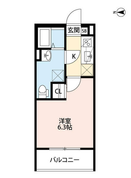 兵庫県尼崎市大庄西町３丁目(賃貸アパート1K・3階・21.44㎡)の写真 その2