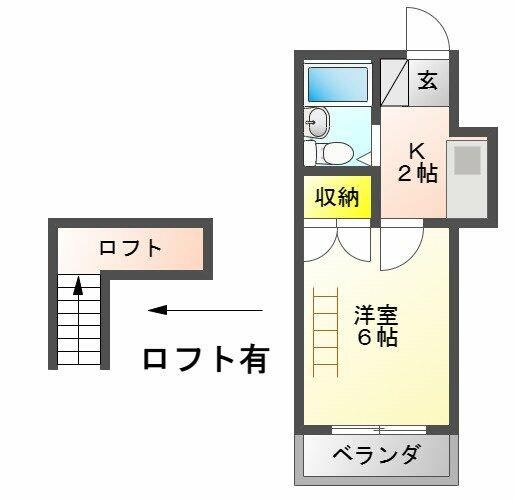 三重県四日市市西浜田町(賃貸アパート1K・2階・16.32㎡)の写真 その2