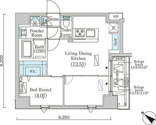 同じ建物の物件間取り写真 - ID:213102790574