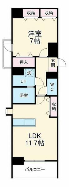 アレーヌコート野並 801｜愛知県名古屋市天白区古川町(賃貸マンション1LDK・8階・48.00㎡)の写真 その2