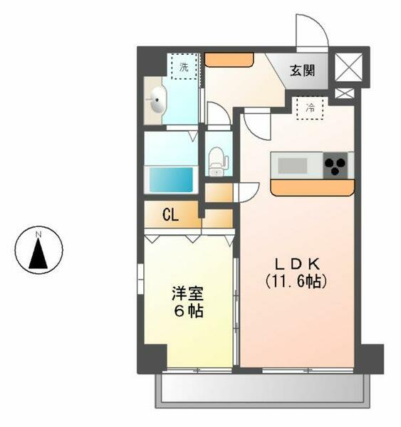 トンシェトア 703｜愛知県名古屋市中区千代田３丁目(賃貸マンション1LDK・7階・43.28㎡)の写真 その2