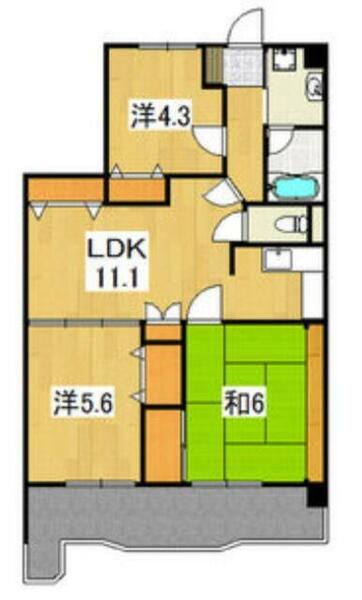 アビタシオン一番館｜東京都練馬区大泉町６丁目(賃貸マンション3LDK・3階・62.60㎡)の写真 その2