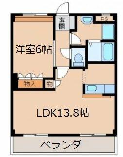 和歌山県和歌山市内原(賃貸アパート1LDK・2階・45.36㎡)の写真 その2