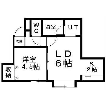 アイコートＮ８ 103｜北海道札幌市中央区北八条西１９丁目(賃貸アパート1LDK・2階・28.00㎡)の写真 その2