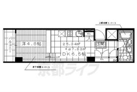 京都府京都市上京区東堀川通椹木町上る五町目（賃貸マンション1DK・2階・25.34㎡） その2