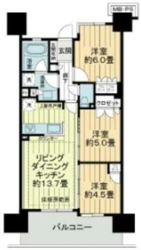 同じ建物の物件間取り写真 - ID:211046829872