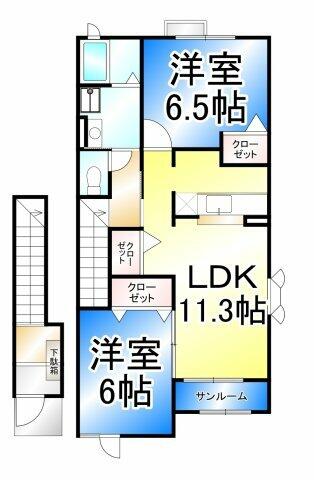 同じ建物の物件間取り写真 - ID:220003076936