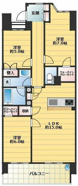 常盤台ガーデンソサエティ 205｜東京都板橋区前野町２丁目(賃貸マンション3LDK・2階・74.83㎡)の写真 その2