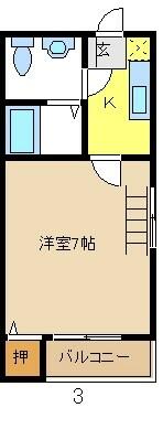 愛知県名古屋市中村区栄生町（アパート）の賃貸物件の間取り