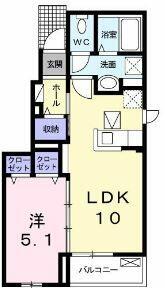 神奈川県横須賀市津久井３丁目(賃貸アパート1LDK・1階・38.01㎡)の写真 その2