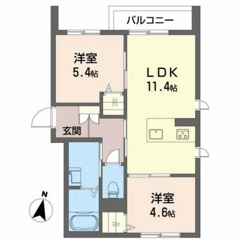 ベレオ茶屋ノ丁0301の間取り