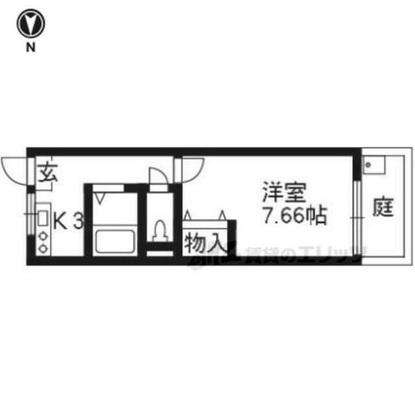 クレセントＹＡＮＡＧＩ 101｜京都府京都市右京区太秦安井柳通町(賃貸アパート1K・1階・24.84㎡)の写真 その2