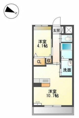 ベルモンターニュ 306｜大分県大分市新町(賃貸マンション1LDK・3階・38.25㎡)の写真 その2