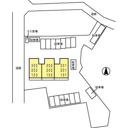 ヴィーブル　ソワイエ 102｜愛知県名古屋市緑区桶狭間神明(賃貸アパート2LDK・1階・52.41㎡)の写真 その3