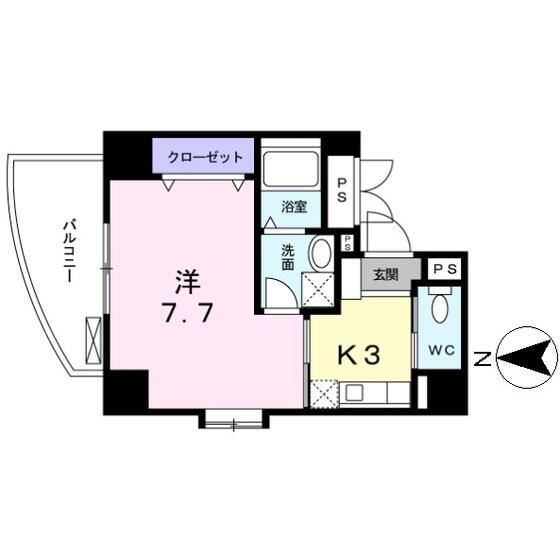 サン・プレミアム｜岐阜県岐阜市高砂町１丁目(賃貸アパート1K・4階・26.38㎡)の写真 その2