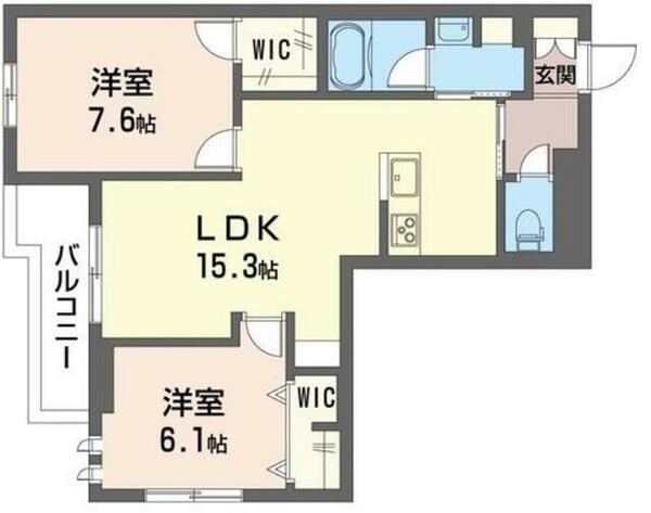 ボヌール新都心｜埼玉県さいたま市中央区本町西５丁目(賃貸マンション2LDK・2階・65.39㎡)の写真 その2