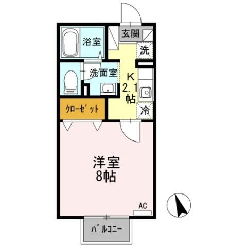 コーポめぐみ 201｜大分県中津市中殿町４丁目(賃貸アパート1K・2階・26.86㎡)の写真 その2