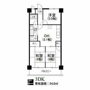 ジュネス２１ 406｜愛知県名古屋市西区新福寺町１丁目(賃貸マンション3DK・4階・54.00㎡)の写真 その2