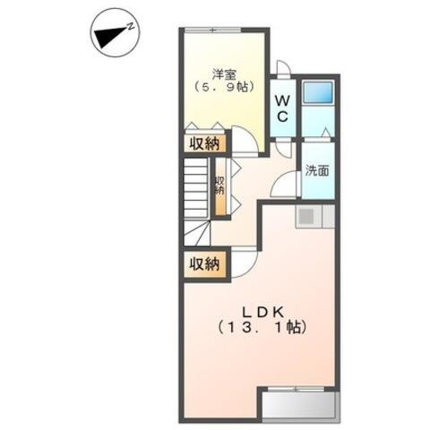 コーポサイカ 201｜大分県大分市大字常行(賃貸アパート1LDK・2階・53.82㎡)の写真 その2