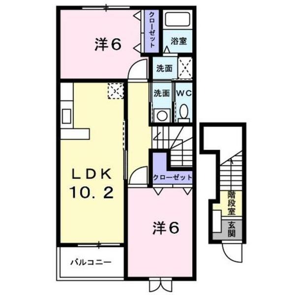 メゾン　ド　ファミーユＷｅｓｔ 201｜新潟県新潟市西蒲区巻甲(賃貸アパート2LDK・2階・57.02㎡)の写真 その2