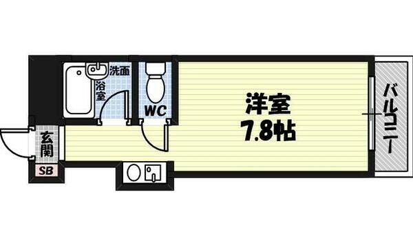 スカイ都島｜大阪府大阪市都島区内代町３丁目(賃貸マンション1R・7階・14.81㎡)の写真 その2