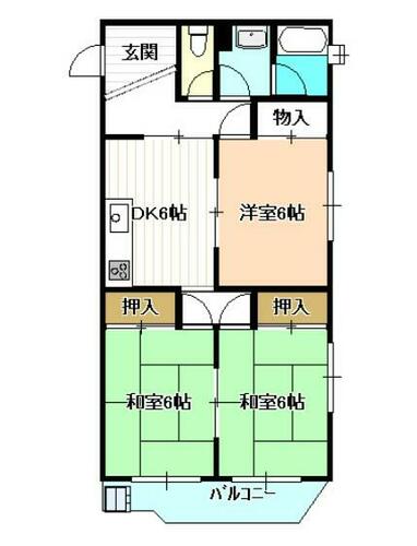 マンション雅302の間取り