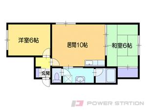 レジデンスエイト｜北海道小樽市稲穂４丁目(賃貸アパート2LDK・2階・45.36㎡)の写真 その2