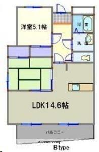 宮城県仙台市宮城野区福田町２丁目(賃貸マンション2LDK・3階・63.30㎡)の写真 その2