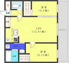 北海道札幌市西区二十四軒二条２丁目（賃貸マンション2LDK・4階・54.84㎡） その2