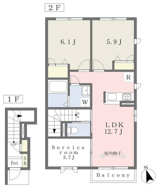 66平米　窓が多く風通りのよい２ＳＬＤＫ！