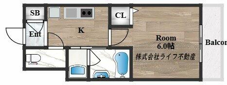 リアライズ布施駅前 1102｜大阪府東大阪市足代新町(賃貸マンション1K・11階・21.76㎡)の写真 その2