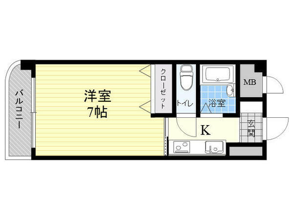 ウェルス別府 501｜大分県別府市平田町(賃貸マンション1K・5階・25.00㎡)の写真 その2