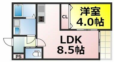 Ｈ－ｍａｉｓｏｎ大正｜大阪府大阪市大正区泉尾１丁目(賃貸アパート1LDK・2階・29.47㎡)の写真 その2