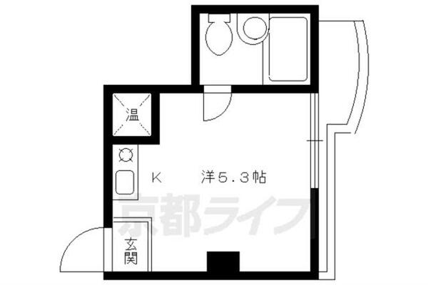 カナーズ洛北 407｜京都府京都市北区鷹峯旧土居町(賃貸マンション1R・4階・12.01㎡)の写真 その2