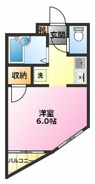 ウインドＫ 301｜神奈川県川崎市中原区木月住吉町(賃貸マンション1K・3階・20.00㎡)の写真 その2