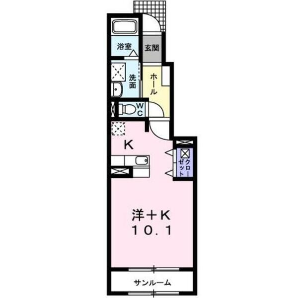 コンドミニアム　さくら　Ａ 102｜新潟県小千谷市城内３丁目(賃貸アパート1R・1階・36.28㎡)の写真 その2