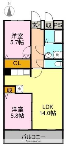 同じ建物の物件間取り写真 - ID:222015568922