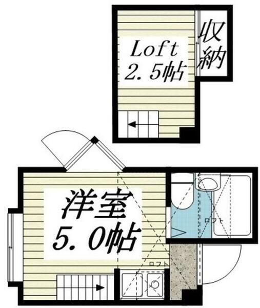 パンシオン国領｜東京都調布市国領町３丁目(賃貸アパート1R・1階・10.47㎡)の写真 その2