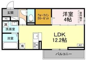 Ｄ－ＲＯＯＭ西長瀬  ｜ 岡山県岡山市北区西長瀬（賃貸アパート1LDK・3階・41.86㎡） その2