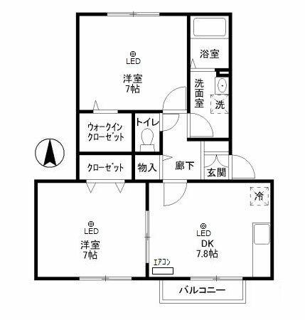 同じ建物の物件間取り写真 - ID:211047122154