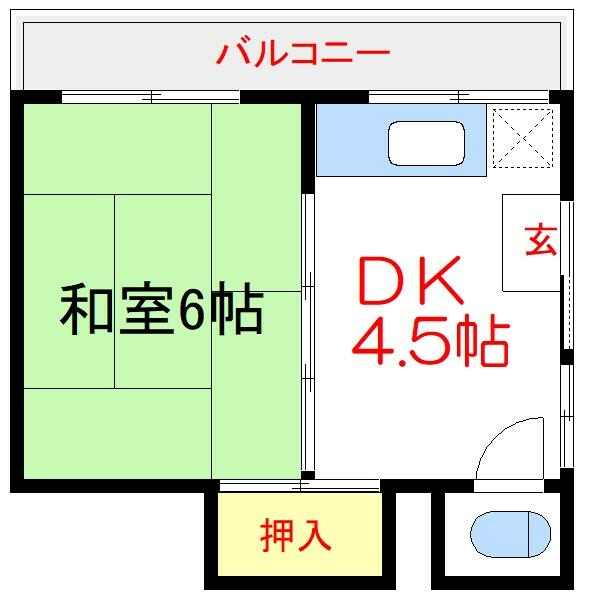 大内荘｜東京都墨田区向島３丁目(賃貸マンション1DK・3階・22.00㎡)の写真 その2