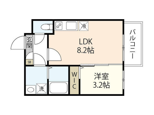 スマイルレジデンス三筋　南館｜広島県広島市佐伯区三筋１丁目(賃貸アパート1LDK・3階・29.01㎡)の写真 その2