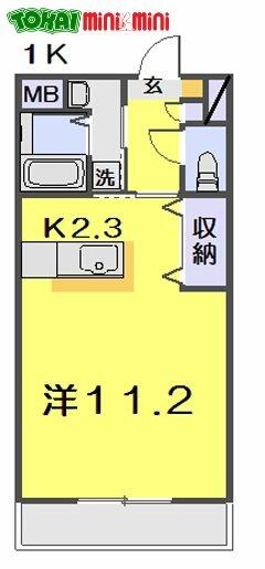 Ｈｙｄｅ　Ｐａｒｋ 513｜三重県松阪市大津町(賃貸マンション1K・5階・33.60㎡)の写真 その2